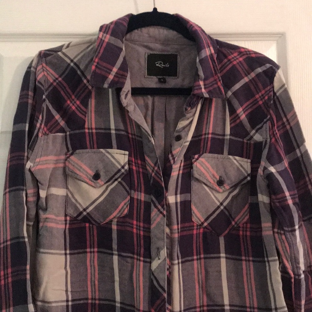 Rails Plaid Button Up Shirt Size S